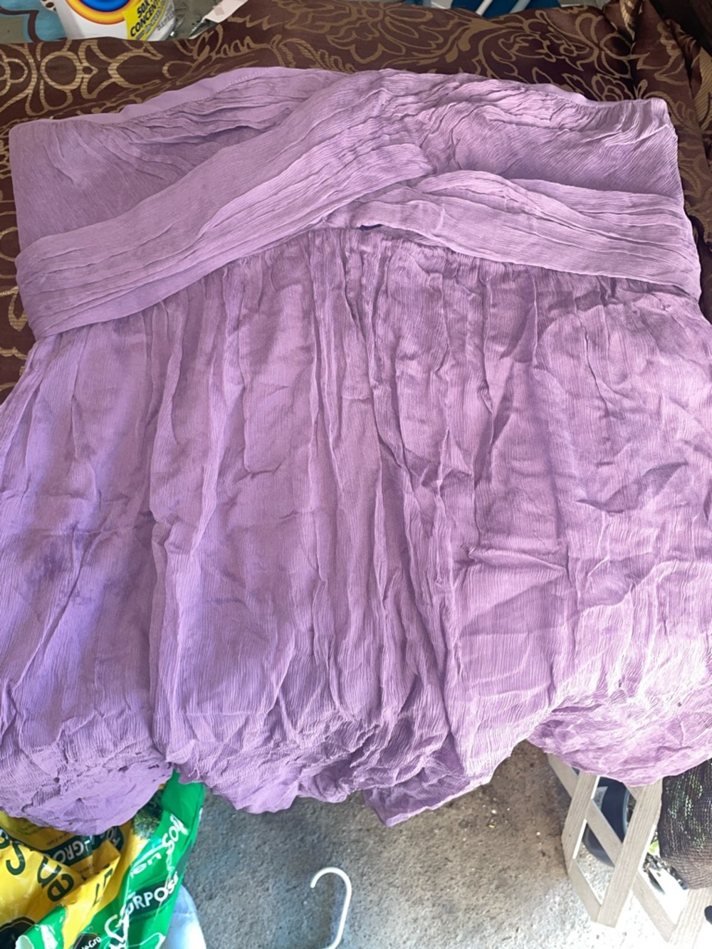 J. Crew Purple Silk Blend Strapless Dress